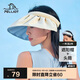 伯希和（Pelliot）遮陽(yáng)帽女貝殼防曬帽防紫外線(xiàn)夏季大帽檐空頂帽子16223401砂米色