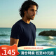 AKSERIES基礎款圓領(lǐng)短袖T恤男士夏裝簡(jiǎn)約純色復古合身版型AK男裝2500597 藏藍色 L