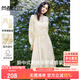 尚都比拉國風(fēng)新中式刺繡V領(lǐng)吊帶連衣裙套裝女2025春季新款兩件套 云霜 L