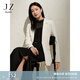 玖姿·安娜蔻高級感職場通勤醋酸收腰氣質(zhì)西裝外套女2025春季新款 米白 M