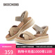 斯凱奇（Skechers）涼鞋女士夏季厚底涼鞋透氣外穿軟底百搭輕便沙灘鞋休閑鞋114414