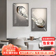 戀之屋餐廳墻裝飾畫(huà)現代簡(jiǎn)約黑白灰高級感餐廳背景墻掛畫(huà)飯廳組合壁畫(huà) 九魚(yú)圖 A 40*60cm(適合1.5-2米墻面) 鋁合金/黑框/ 晶瓷面