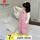 皮爾卡丹童裝兒童羽絨褲女童冬季加厚寶寶背帶褲冬裝保暖褲子一條過(guò)冬女孩 粉色 120 尺碼5~6歲【110-120cm】