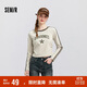 森馬（Semir）長(cháng)袖t恤女短款圖案插肩袖緊身春季美式撞色上衣107124101006