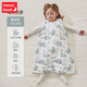 月船兒 MOON BOAT嬰兒蠶絲睡袋春秋季薄款背心寶寶護肚子兒童防踢被子神器四季通用 鯨靈空游-前后薄夾棉 推薦10-25℃ 【L碼】衣長(cháng)90cm 推薦身高100-130cm