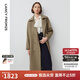 朗姿Basic衣櫥經(jīng)典雙排扣風(fēng)衣外套法式高智中長(zhǎng)款大衣氣質(zhì) 棕色2 M