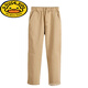 G.duck兒童卡其色褲子男童休閑長(cháng)褲米色校服褲春秋季小學(xué)生校褲黑色西褲 卡其長(cháng)褲(純滌)男女同款 130 cm