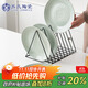 蘇氏陶瓷（SUSHI CERAMICS）青光綠芝麻釉點(diǎn)8英寸餐盤(pán)飯盤(pán)湯盤(pán)子西式螺紋4個(gè)