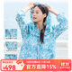 無色無味逃跑計(jì)劃 25年春裝新款苧麻休閑碎冰藍(lán)連帽襯衫 外套女裝空調(diào)衫 碎冰藍(lán) L （38）