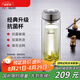 希諾（HEENOOR） 雙層玻璃杯男士辦公高檔送禮禮盒泡茶濾網(wǎng)耐高溫大容量商務水杯 升級-抗菌版410ml
