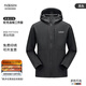 花國衫單層軟殼沖鋒上衣定制印logo秋冬工作服蔚來4s店團體服工裝外套男 連帽款—黑色 2XL