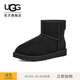 UGG秋季女士平底圓頭純色經(jīng)典迷你短靴雪地靴1016222BLK|黑色37