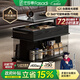 法莎蒂可移動(dòng)升降高級茶幾沙發(fā)邊幾客廳家用中古邊幾小推車(chē)置物架 【黑巖板+黑色】可移動(dòng)小推車(chē)邊幾