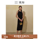 致知ZHIZH【白瓷裙】白色連衣裙女新款夏季掛脖氣質(zhì)法式收腰長(cháng)裙 黛黑色（裙） M