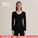 紅豆（Hodo）女士美體秋衣秋褲色紡緊身性感顯瘦打底內衣薄保暖套裝 雅黑 165-175/90-100