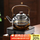 憶壺茶電陶爐煮茶爐觸控加熱茶爐煮茶壺養生壺燒水小型電陶爐煮茶器 1.1L黑色單內膽壺+1000瓦灰色爐