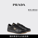 PRADA/普拉達【禮物】男士Downtown Nappa羊皮革運動(dòng)鞋鞋子 黑色 41.5 （7.5）