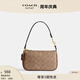 蔻馳（COACH）奧萊女包經(jīng)典標(biāo)志老花NOLITA 19號(hào)手袋腋下單肩包手提包 IM/棕黃色/棕色
