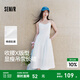森馬（Semir）陳都靈|連衣裙女顯瘦小性感吊帶裙2025夏裝新款休閑沙灘度假裙子 本白10102 L