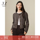 玖姿·安娜蔻通勤優(yōu)雅香風(fēng)羊毛圈圈紗舒適針織開(kāi)衫女裝2024冬款 咖啡 S