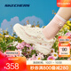 斯凱奇（Skechers）花海熊丨2025老爹鞋女子增高情侶運動(dòng)透氣跑步復古休閑鞋 玫瑰粉/OFPK 37