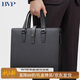 BVP男士手提包商務(wù)公文包男牛皮鎖扣男包簡(jiǎn)約時(shí)尚橫款手提包生日禮物