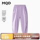 馬騎頓（MQD）【吸濕速干】MQD童裝女大童夏款抗菌抗皺防蚊針織褲 淺紫 130cm 