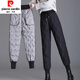 皮爾卡丹（pierre cardin）防水羽絨褲女外穿時(shí)尚高腰2025年新款加厚保暖防寒束腳女士棉褲冬 【150-163CM】防水防風(fēng)面料 常規 3XL 130-145斤