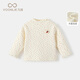 凡獵VOONLIE女童長(cháng)袖t恤冬裝洋氣兒童加絨加厚甜美打底衫女寶寶碎花上衣冬季