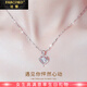 法蔻（farcoko）品牌一心一意莫桑鉆石項鏈女鎖骨鏈時(shí)尚飾品生日情人節禮物送女友 一心一意項鏈-鑲嵌莫桑鉆 -【精美高檔禮盒】