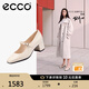 愛步（ECCO）七夕禮物 瑪麗珍鞋女鞋 25年倪妮同款高跟鞋淺口單鞋 型塑290963 石灰色29096301378 36