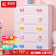 愛(ài)麗思（IRIS）免安裝收納柜 kitty塑料抽屜式密閉防塵整理柜愛(ài)麗絲兒童寶寶衣柜 爆*5層【面寬73】Kitty密閉款