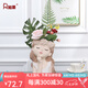 如果（Roogo）客廳干花裝飾擺件北歐風(fēng)室內(nèi)軟裝仙女多肉花盆創(chuàng)意小花瓶送禮物女 仙女大花盆-沉思（無(wú)花） 27cm