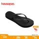 havaianas哈唯納SlimFlatform厚底人字拖女夏外穿增高夾腳涼拖鞋 0090-火耀黑 37 37/38巴西碼