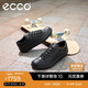 愛步（ECCO）板鞋男 軟底舒適輕盈牛皮系帶休閑鞋 柔酷537764 黑色39