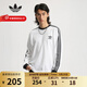 AdidasYY勝道 阿迪達(dá)斯男裝 三葉草三條紋復(fù)古穿搭棉修身長(zhǎng)袖圓領(lǐng)T恤 IA4879  白色 情侶款 L