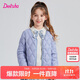 笛莎（DEESHA）童裝女童2025秋冬季甜美可愛(ài)連帽輕薄短款羽絨服 加勒比藍AZ 140