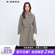S.DEER圣迪奧秋季時(shí)尚百搭個(gè)性女裝西裝領(lǐng)收腰雙面呢長(cháng)款大衣S223Z2502 淺紅棕/49 M (165)