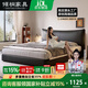 傾桐香奈兒真皮床現代簡(jiǎn)約小戶(hù)型1.8米主臥雙人床高箱儲物復古婚床 頭層牛皮（單床） 靜音床板/1.8*2.0【框架結構】
