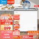 美的（Midea）小冰柜200升家用小型冰箱冷凍柜商用展示柜擺攤大容量雪糕陳列柜飲料水果冷藏保鮮柜MS-205LGE