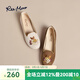 reemoor睿慕刺繡豆豆鞋2025秋冬款圓頭軟底奶奶鞋新中式平底鞋女 已售 0 棕色 36