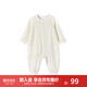 英氏（YEEHOO）嬰兒衣服新生兒連體衣寶寶嬰幼兒居家爬服連體服 淺黃80CM