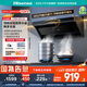 海信（Hisense）小魔方頂側(cè)雙吸側(cè)吸跨界28立方大吸力家用抽排吸油煙機揮手自清潔S2配燃氣灶國家補貼20%換新優(yōu)選