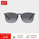 雷朋（RayBan）太陽(yáng)鏡漸變偏光男克里斯高街系列防曬墨鏡0RB4187F禮物禮物 6592T3透明藍鏡框灰漸變偏光 尺寸54