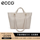 愛步（ECCO）七夕禮物  中號托特包 大容量手提單肩輕奢牛皮女包 9107829 灰褐色910782990387 中包