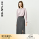 顏域高級感襯衫半身裙氣質(zhì)兩件套女2025新款早秋女士穿搭時(shí)尚套裝 灰色套裝 L