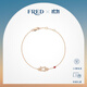 斐登（FRED）明星同款Force10系列小號18K玫瑰金鉆石紅寶石手鏈 18K玫瑰金半鑲鉆石紅寶石手鏈