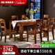 果真烏金木餐桌現(xiàn)代簡(jiǎn)約全實(shí)木餐桌椅組合中式長(zhǎng)方形餐桌飯桌 上風(fēng)上水系列【1.5米餐桌】
