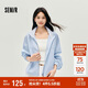 森馬（Semir）外套女秋短款蕾絲寬松蝙蝠袖棉麻立領(lǐng)2025小清新夾克10A525108002