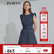PORTS寶姿 春夏新品無(wú)袖印花連衣裙SL8D045KFD066 黎霧藍 M 6